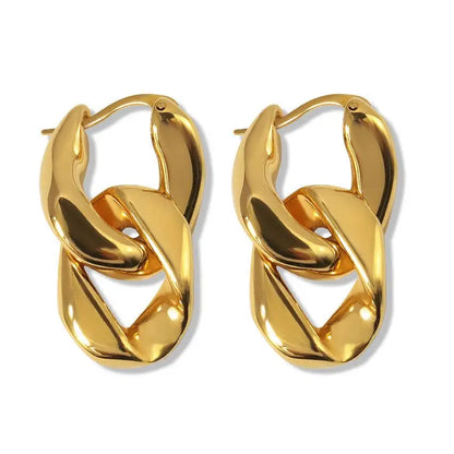 Fashion Stainless Steel Gold Color Long Tassel Earrings for Women Simple Geometric Unique Korean Earrings Wedding Jewelry Gifts