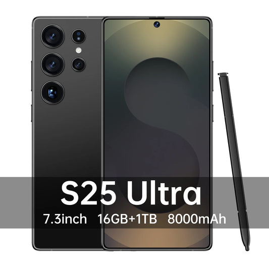 Hot Selling Original S25 Ultra Smartphone 16GB+1TB Unlocked 4K Screen Resolution 108MP Low Price Celulares Wholesale Telephone