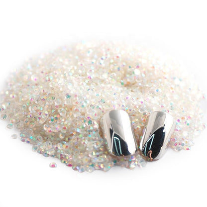 AB Flatback Nail Art Transparent AB K9 Unfoiled Back Glass Diamond Crystal Rhinestone Trade Assurance Chinese Grade 5A K9 1 Bag