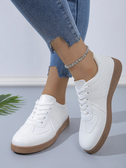 High Quality Casual White Rubber Runners Shoes for Women Fashionable Classic Soft Design Anti-Slip for All Seasons-Summer
