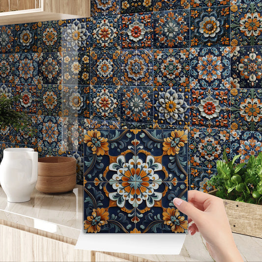 24 Pcs 7.87 X 7.87 Inch Waterproof PVC Backsplash Tile Self Adhesive Tile Stickers Peel and Stick Wall Tiles for Kitchen by PDG ibma