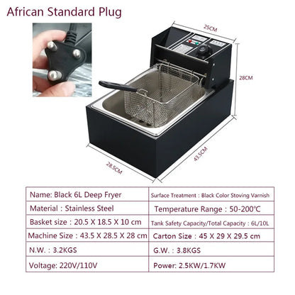 High Quality Deep Fryer 1-Tank Electric Fryer