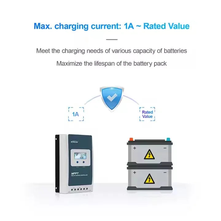 For Epever 10A Mini Solar Power Battery Storage System Home Use MPPT Solar Charger Control 12V 24V Solar Charge Controller