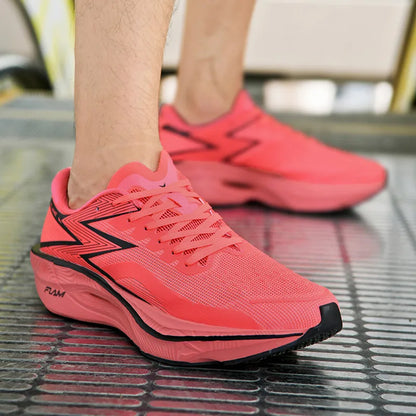 Latest Brand Logo Custom Carbon Fiber Flame Men Casual Sports Shoes Blank Mesh Breathable Women Fashion Running Walking Sneakers