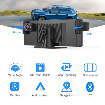Portable 3 Channels Carplay Screen 10 Inch Suit for All Car Car Multimedia Bluetooth CarPlay Touch Screen Car Radio