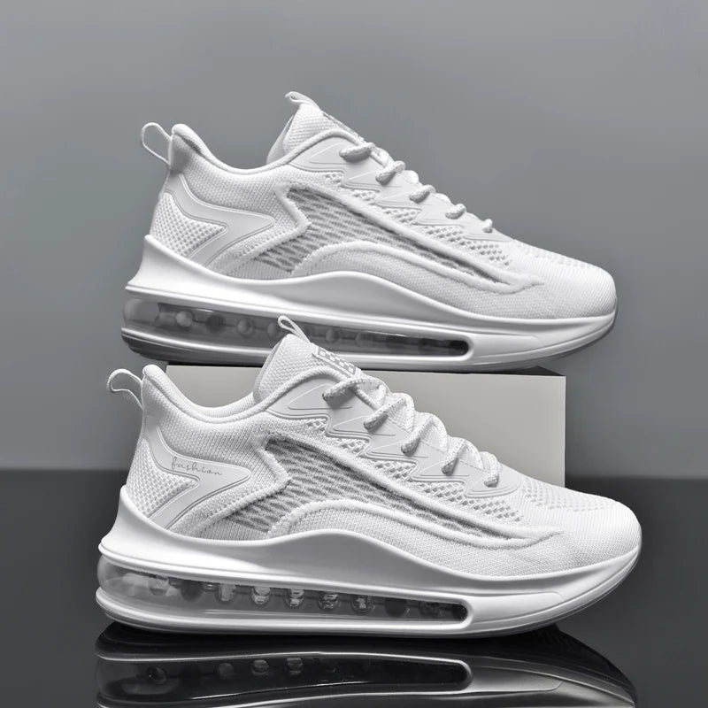 Wholesale Zapatos New Brand Big Size 48 Flying Woven Running Air Cushion Walking Shoes Breathable Custom Sneakers Shoes Men