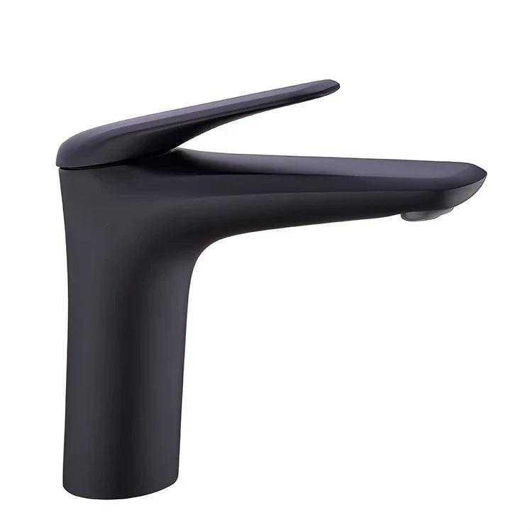 Latest Design Brass Single Hole Deck Hot Cold Water Bathroom Cabinet Washbasin Tap Featuring Ceramic Valve 5 Year Warranty