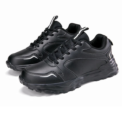 Autumn Men's Shoes 2024 New Trend Versatile Thick Sole Elevated Leather Sports and Casual Zapatos Running Shoes for Women