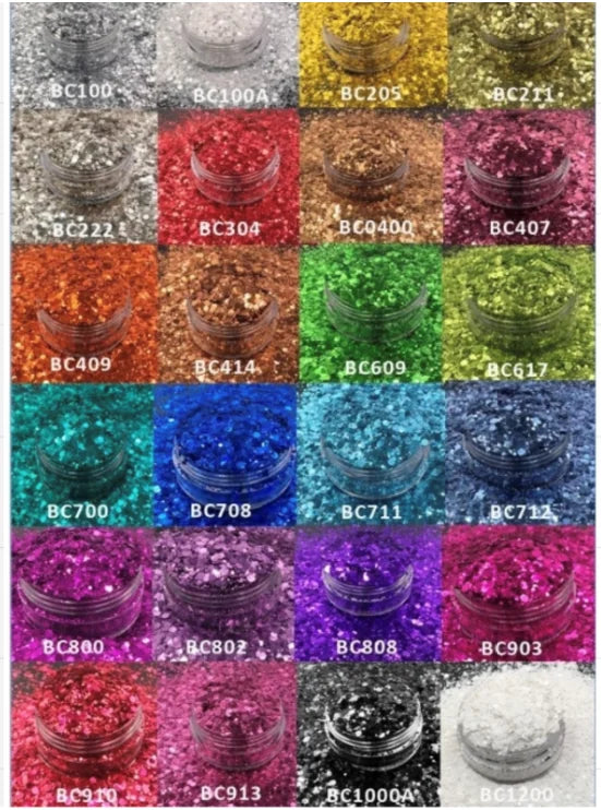 Prime Quality Wholesale PET Glitter Shapes Holographic or Iridescent Chunky Mixes Hexagon Glitter