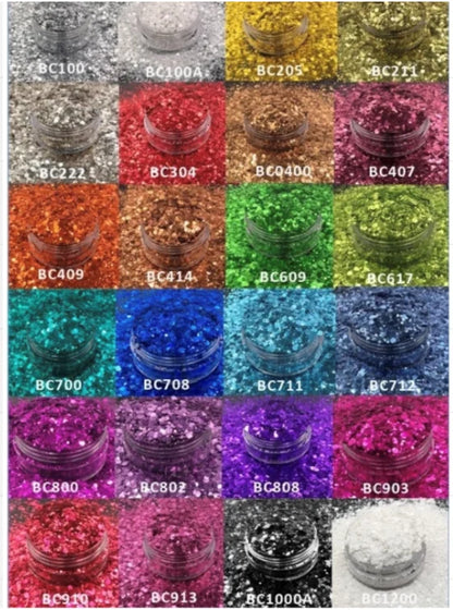 Prime Quality Wholesale PET Glitter Shapes Holographic or Iridescent Chunky Mixes Hexagon Glitter
