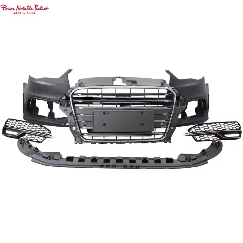 Car A3 S3 Front Bumper S3 Style Body Kits With Gloss Black for Audi A3 8V S3 8V5807065GRU 2013 2014 2015 2016