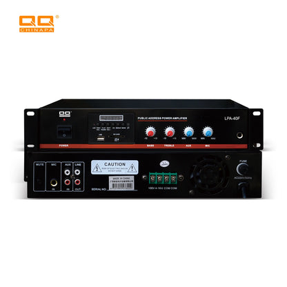 QQCHINAPA 40W PA System Home Theatre Power Amplifier With Blue Tooth,FM Radio for Passive Speakers