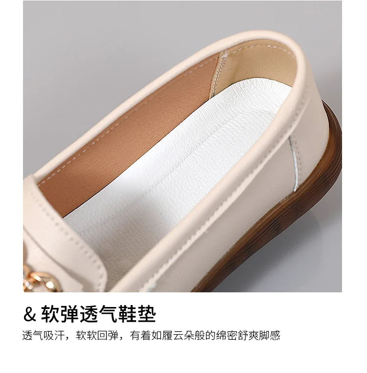 Autumn New Style Shallow Mouth Flat Shoes for Women Slip-on Flats Versatile Soft-Soled Comfortable Shallow Women's Shoes