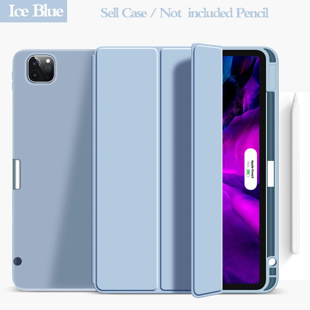 For iPad Air 4 Case Air 5 iPad Pro 11 Case 2020 2022 iPad Pro 12.9 Case 2021 5th Generation Funda Wireless Charge Pencil Holder