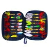 16pcs Spinners Lure Set Baits Set With Tackle Bag Trout Bass Salmon Pike Walleye Fishing Lures