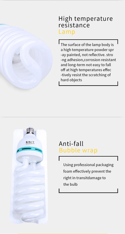 SH 135W LED Lighting Bulbs Photography Video Light Lamp Light Bulb Daylight E27 Socket For Softbox Photo Video Studio