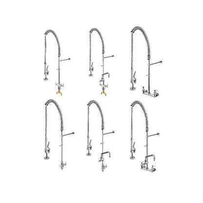 Sunmax Commercial Kitchen Faucet Long Spout Pull-Down Stainless Steel Restaurant Pre-Rinse Sense Faucet for Hotels Restaurants