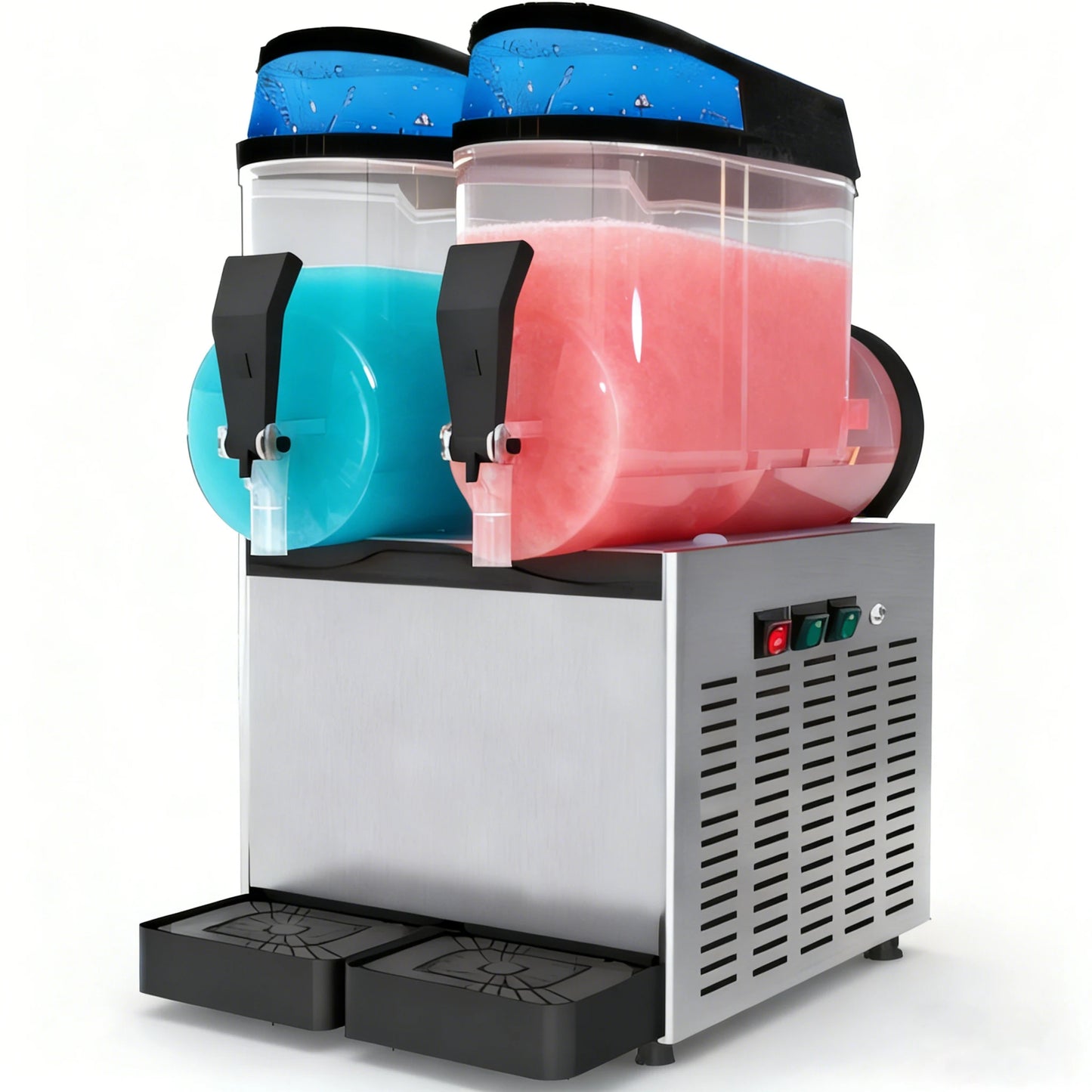 Commercial Portable Fully-Automatic Stainless Steel Slush Machine 24L Capacity Energy Saving 1100W 1-Year Warranty Factory