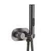 Brushed Gold Uncoated Brass Handheld Bidet Sprayer Set  Wall Mount Toilet Washer with Adapter Bathroom Use