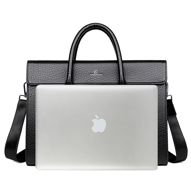 New Style OEM Men's High Quality Business Briefcase PU Leather Computer Soft Bag Single Shoulder Messenger