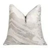 24" 22" 20" 18" Throw Pillow Covers Luxury Jacquard Marble Cushion Cover Brown Sliver Modern Decorative Pillow Cover