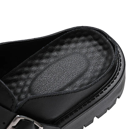 Good Quality Comfortable Summer Half Loafer Shoes Breathable Summer Casual Men Slippers Shoes