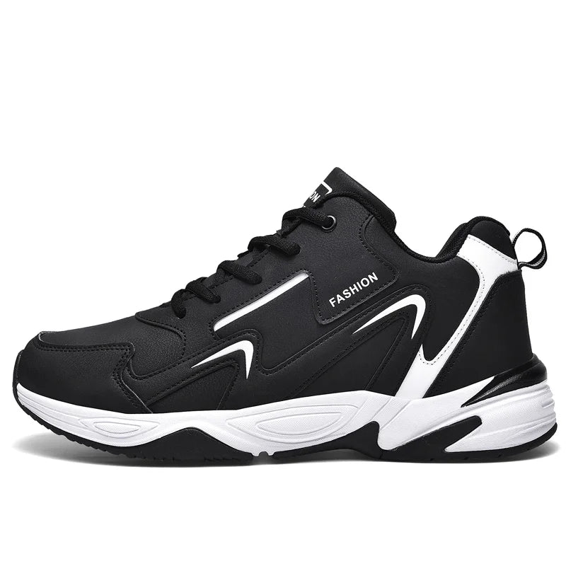 High Quality Men's Casual Sneakers Breathable Mesh Cloth Upper Elasticity Anti-Slip High-Top Sole Comfortable Walking Shoes