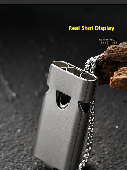 Factory Stock Titanium Alloy Three-Tube Double for Acme Whistle for EDC Tools Portable Outdoor Camping & Survival