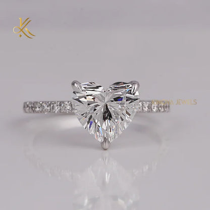 Timeless Classic Lab Grown Diamond 2.0-2.5 Carat Pave Setting Wedding Band 18K Gold Plated with Elegant Sparkle for Couples