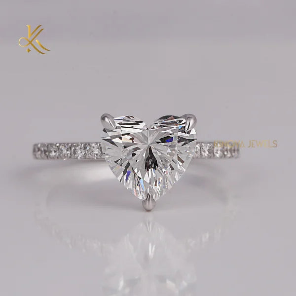 Timeless Classic Lab Grown Diamond 2.0-2.5 Carat Pave Setting Wedding Band 18K Gold Plated with Elegant Sparkle for Couples