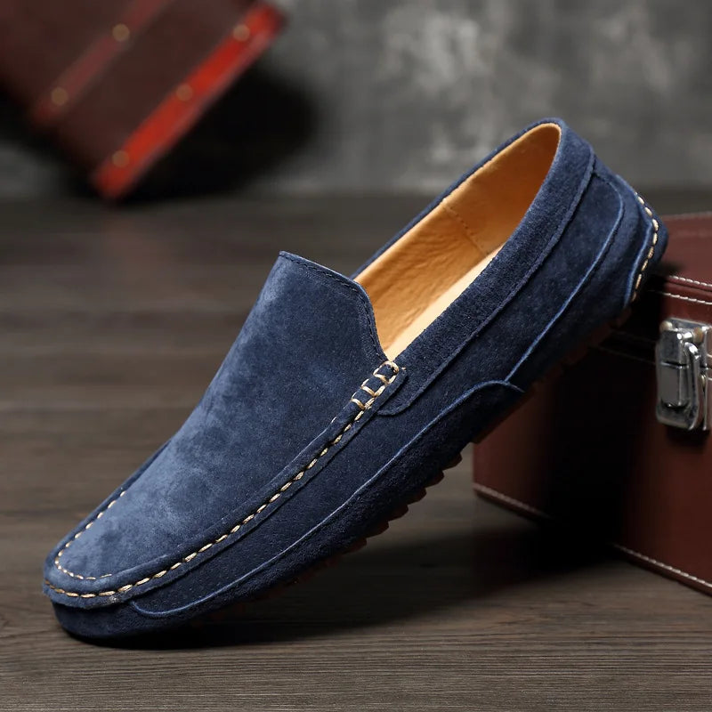 Suede Leather Man Loafers Luxury 2021 Casual Shoes For Men Boat Shoes Handmade Men Slipon Driving Shoes Male Moccasins Zapatos99