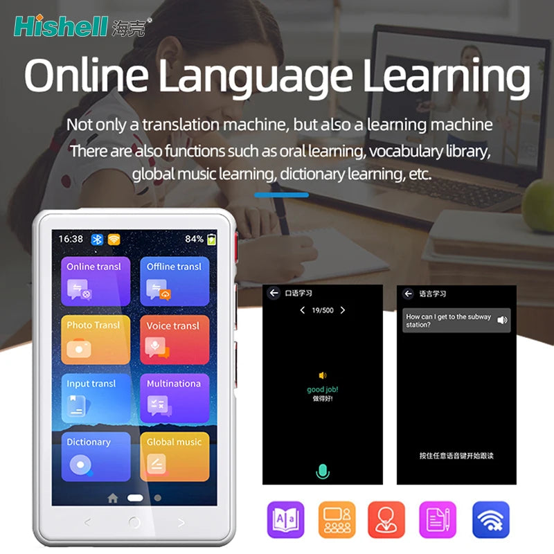 135 Languages Translation Machine Pocket Smart Language Voice Translator