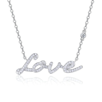 2025 Factory Price 925 Sterling Silver Jewelry Love Necklace Anniversary Gift for Women Moissanite Pendant Necklace