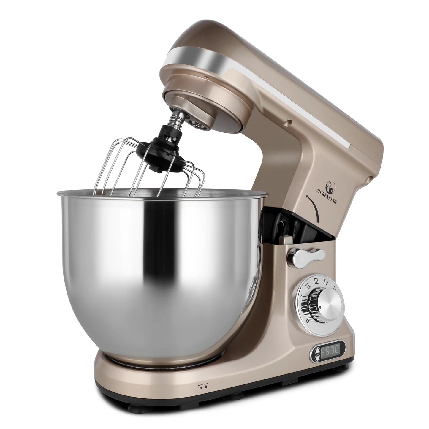 Stand Mixer 500W 6QT Electric 6-Speed Tilt-head Food Mixer Stainless Steel Mixing Bowl Dough Hook Wire Whip Flat Beater Splash