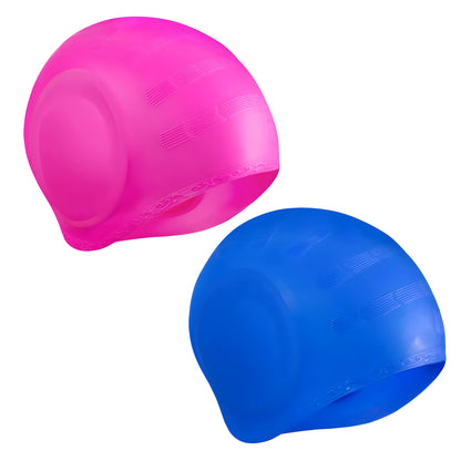 Custom Logo Printed Silicone Swim Cap with Ear Protection Eco-Friendly Unisex Design for Swimmers