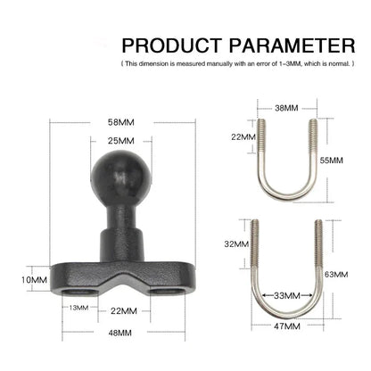 Grip U Bolt Base Ball Mounts Motorcycle Bike Stand Holder Phone Moto Aluminum Flexible Waterproof Bicycle Phone Holder for Ram