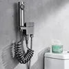 Bathroom Wall Mounted Chrome-Plated Brass Toilet Companion Bidet Sprayer Set