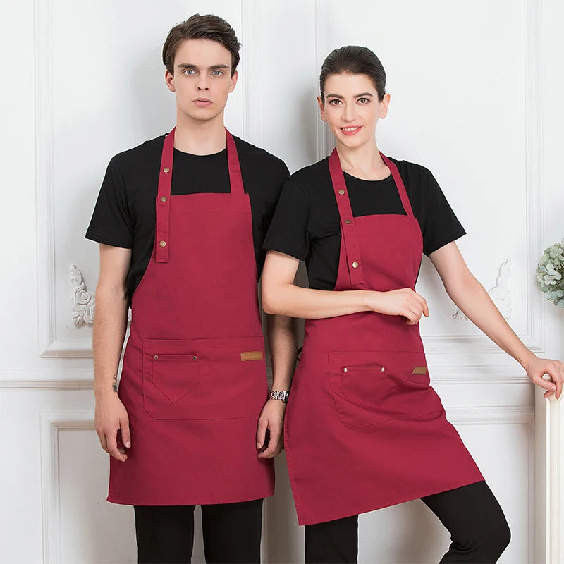 Black Apron Bartender Beauty Salon Supermarket BBQ Sleeveless Waist Catering Kitchen Work Apron Kitchen Accessories