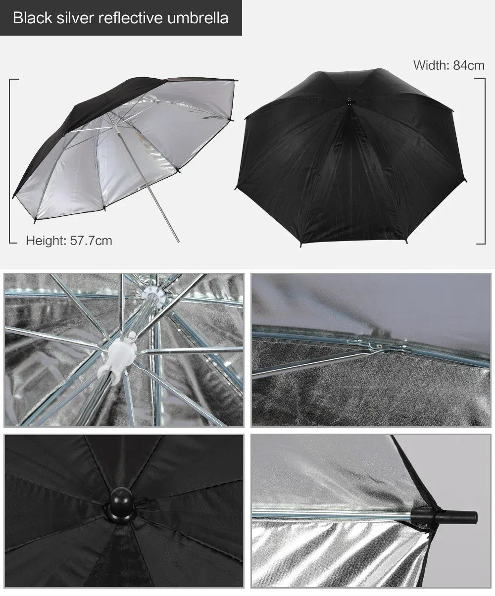 Photography Lighting Kit Umbrella Photo Background Photobooth Backdrops Softbox Light Stand Portable Soft BoxFor Photo Studio