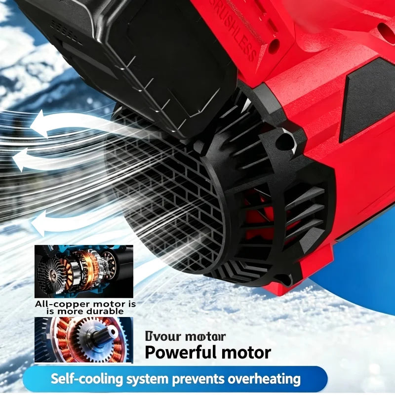 Handheld Cordless Blower Brushless Motor 3-Year Warranty Battery Powered Adjustable Speed DIY ABS Material Snow & Leaf Removal