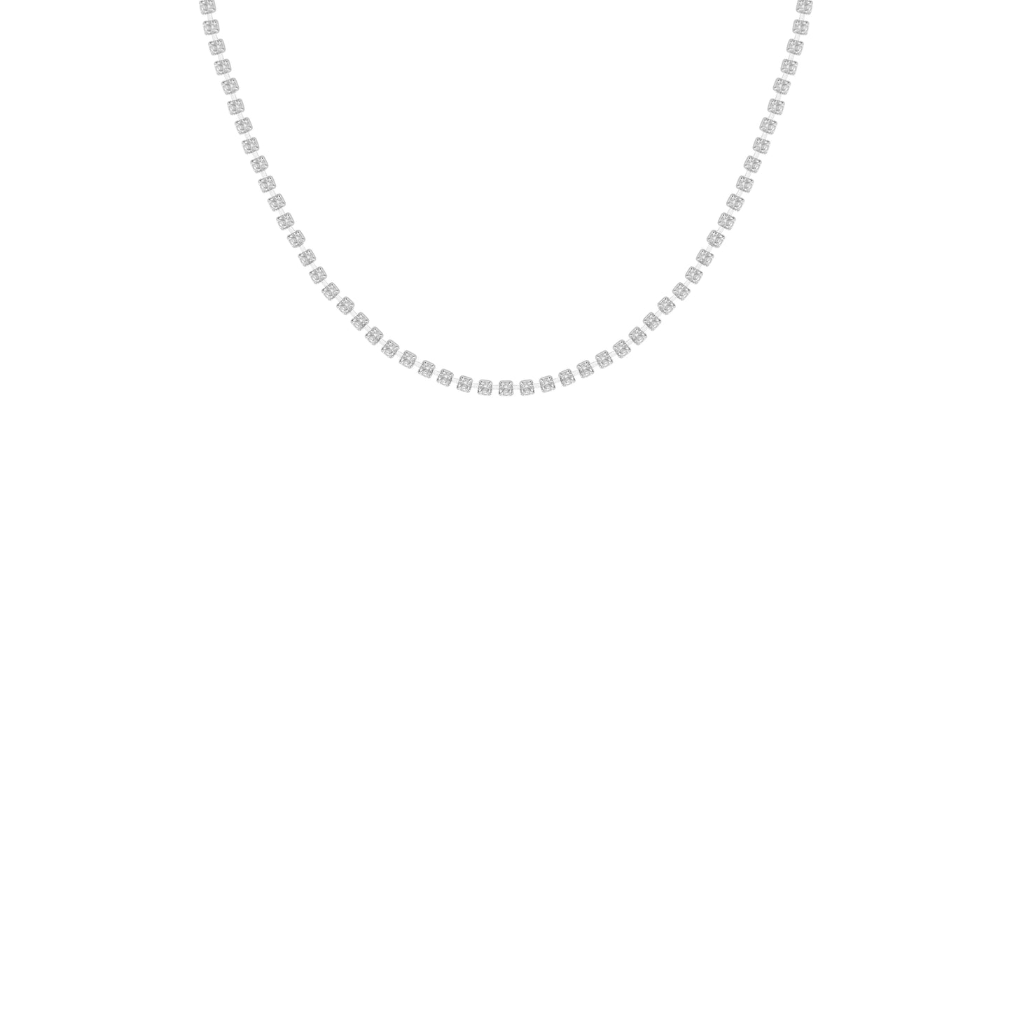 86 YORK Brand Classic Retro Simple Heart Zircon Necklace Collarbone Light Luxury Metal Chain Necklace for Women