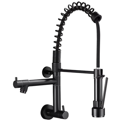 Modern Touchless In-Wall Kitchen Taps High Quality Hot Cold Mixer Faucet 360 Rotation Spring Pull-Down Stainless Steel Single