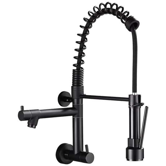 Modern Touchless In-Wall Kitchen Taps High Quality Hot Cold Mixer Faucet 360 Rotation Spring Pull-Down Stainless Steel Single