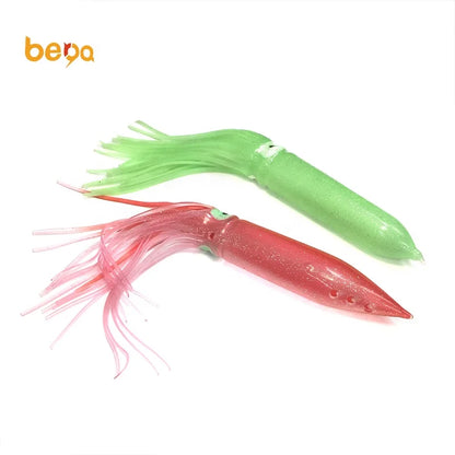 Factory Direct Sale of 24cm-30cm Bulb Squid Octopus Soft Plastic Jigging Lures Saltwater Fishing Tackle for River Fishing