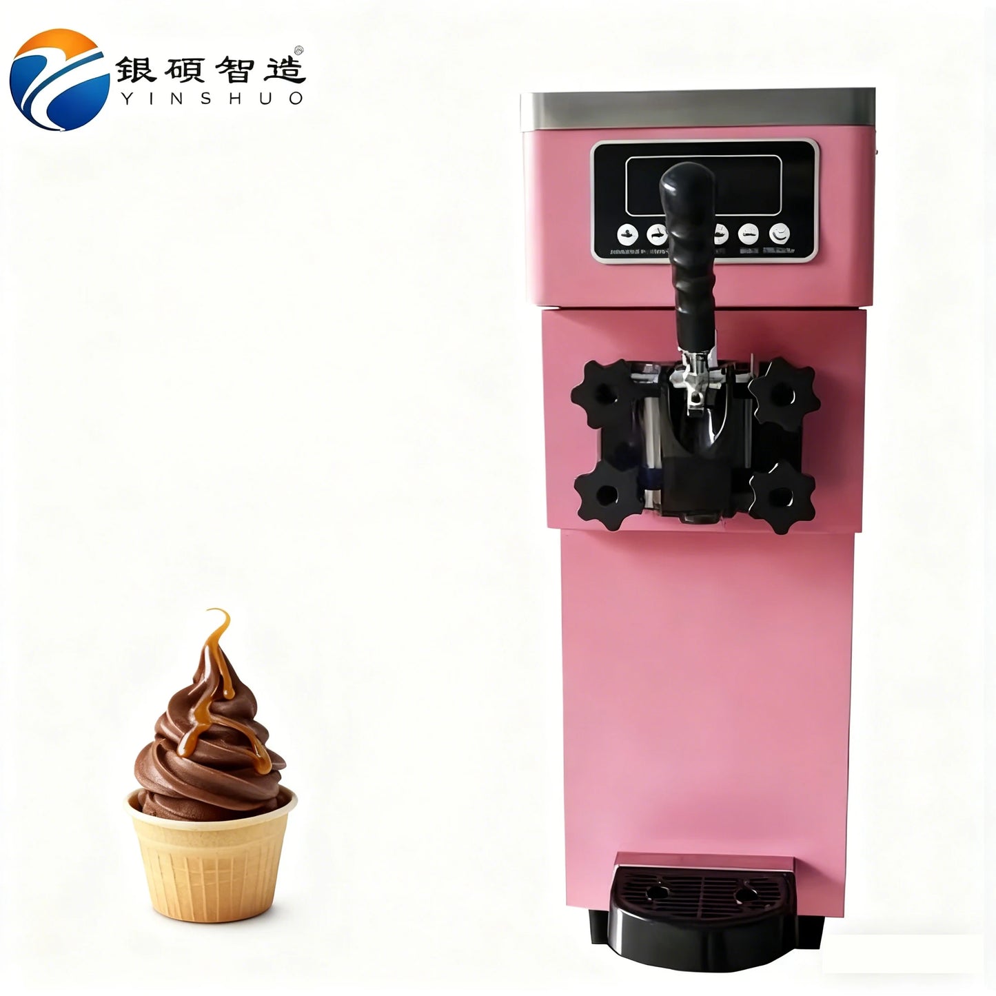 Small Commercial Ice Cream Maker  for Food Truck Mobile Cafe Portable Design Easy Operation Space Saving Cream Ice Machine