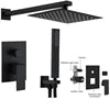 Shower System with Stainless Steel Shower Head for Bathroom Hotel Outdoor Brushed Golden Concealed Shower Set