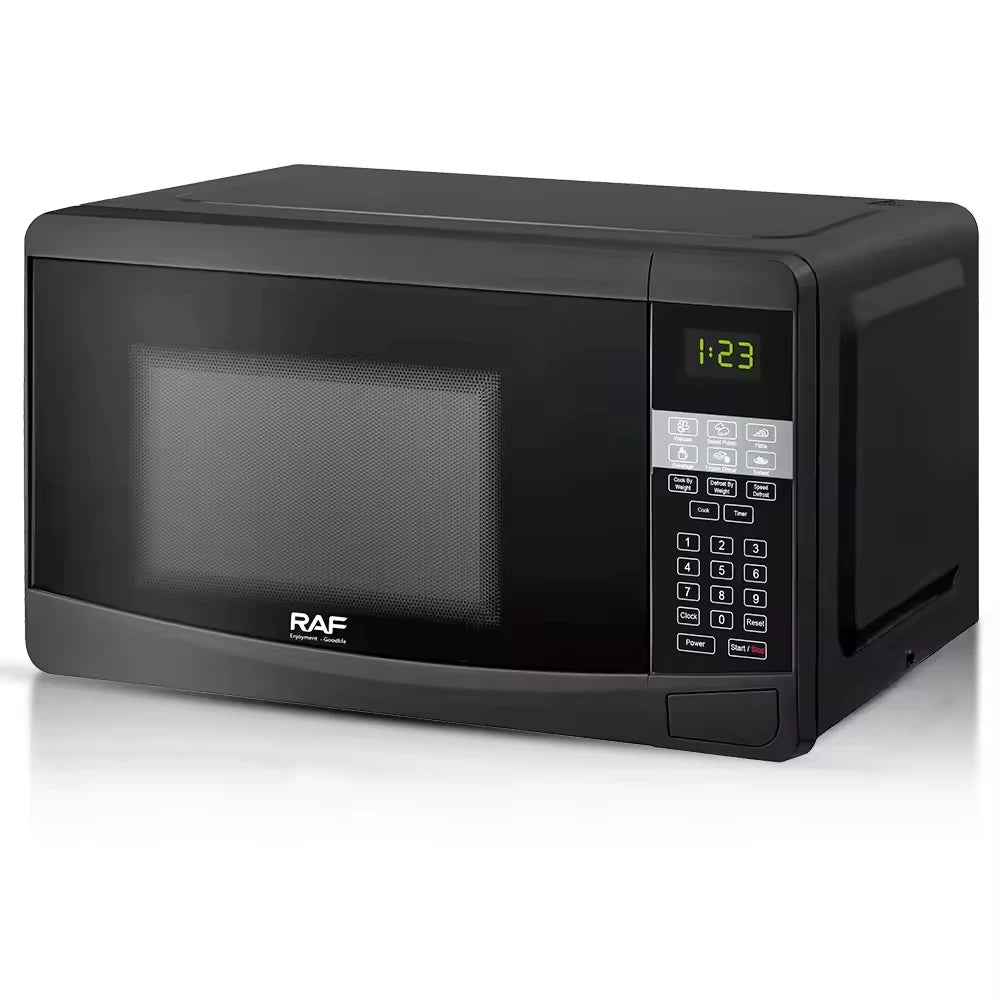 20L High Quality Mechanical Timer Control Microwave Oven Household Use Black Glass Housing 800W A+ Energy Efficient Touch