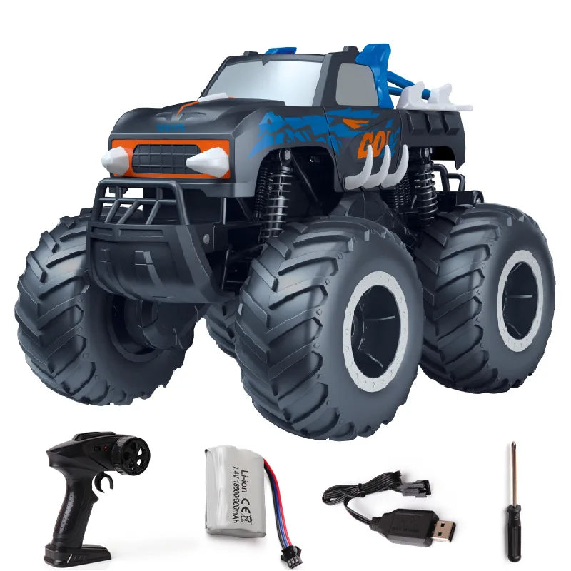 2.4G Four-wheel Drive Remote Control Car, Children's Toy Car, Electric Drifting Racing Car, Amphibious Remote Control Off-road