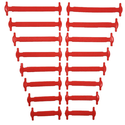 16pcs/lot Silicone Shoelaces No Tie Shoelaces 12 colors Elastic Lace Shoelace Creative Lazy Silicone Laces Rubber Lace