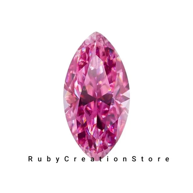 Best Pink Marquise Moissanite Stone VVS1 Clarity, Loose Gemstone for Jewellery for Jewelry Making All Sizes